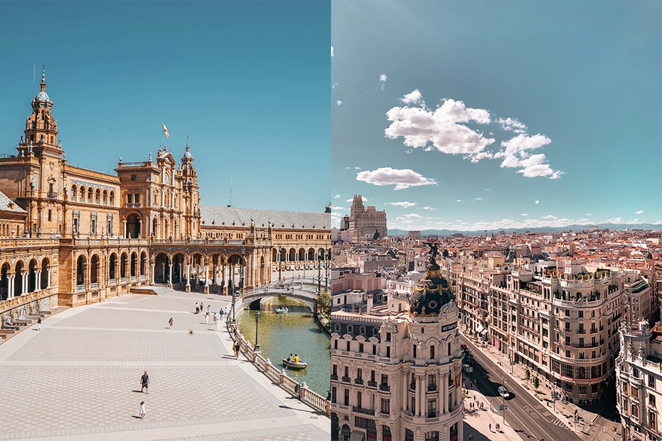 Hoewel de steden een hoop met elkaar gemeen hebben zijn er ook verschillen. Madrid is een stuk groter, drukker en toeristischer. Sevilla is...